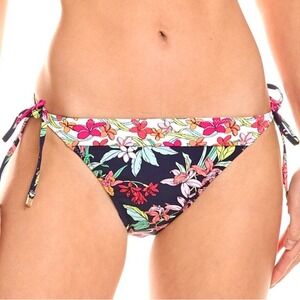 Tommy Bahama Summer Floral Reversible String Bikini Bottoms large NWT